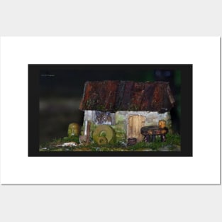 wood mouse in a little house Posters and Art